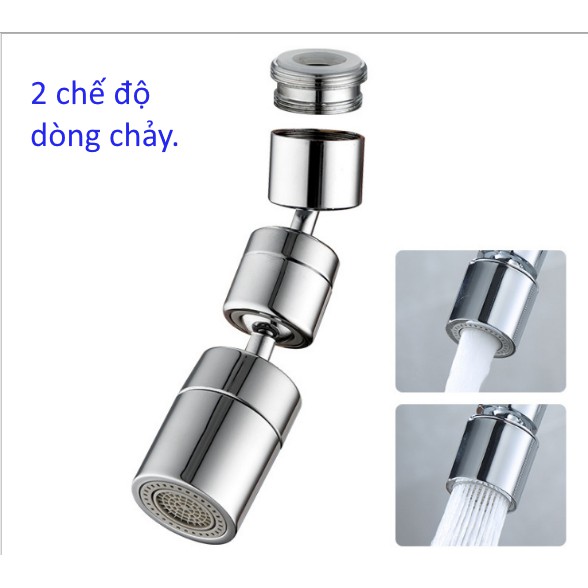 Đầu vòi nước xoay hướng 2 chế độ tiện lợi 720-1080 độ