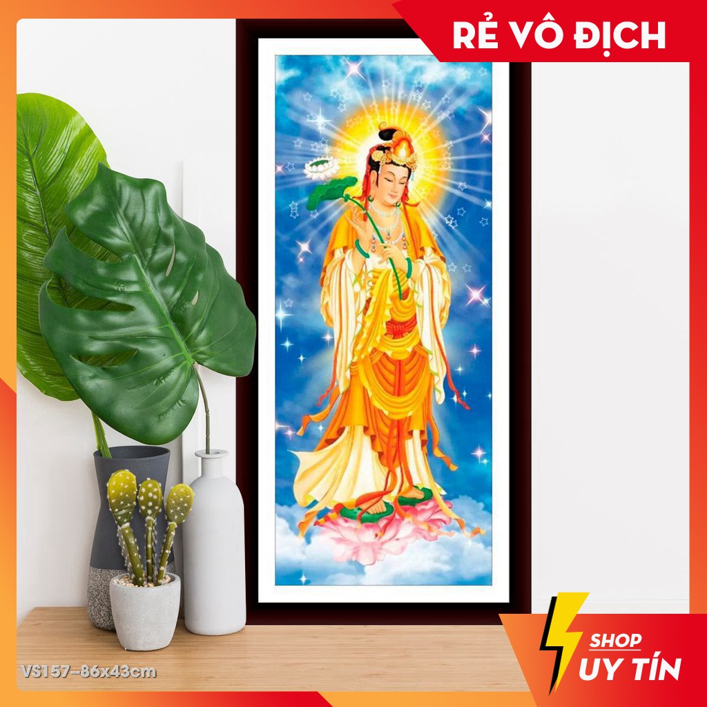 [♥️HOT SALE♥️] Tranh đính đá venus Đại thế chí bồ tát VS157 kích thước 86x43cm