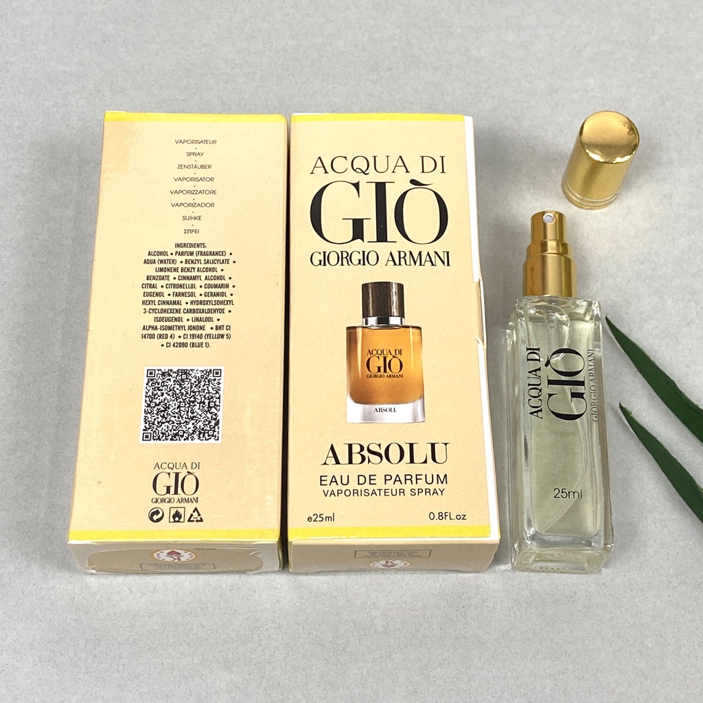 Nước hoa nội địa trung Acqua Di Gio Absolu 25ml thơm lâu hương tươi mát pha chút gỗ