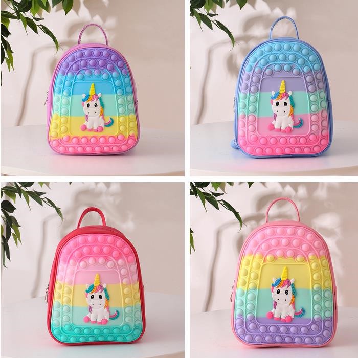 Rodent Pioneer Ba Lô Giải Nén Bốn Màu Hình Kỳ Lân Dễ Thương Thời Trang Cho Trẻ Em Giải Trí Có Sẵn