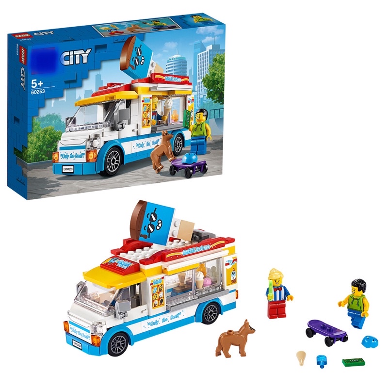 Lego 60253 - Bela 11528  Xếp Hình Xe Bán Kem Di Động Thành Phố 212 Mảnh