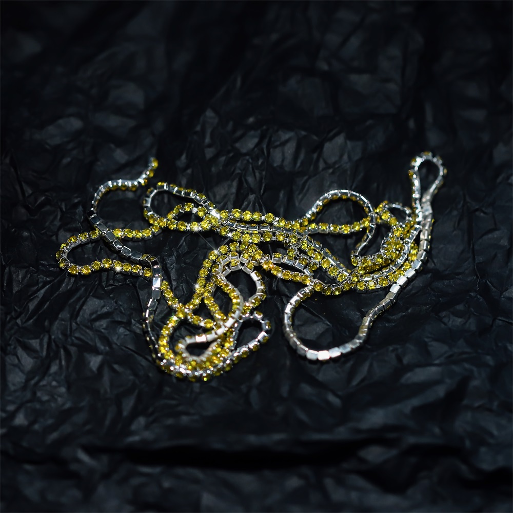 St.kunkka Phụ kiện trang trí đính đá lấp lánh SS6.5 1Yard thiết kế thời trang