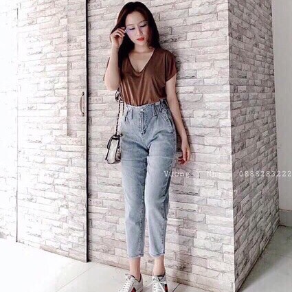 [ Mã FAMAYWA giảm 10K đơn 50K] Quần jeans nữ baggy lưng chun chất đẹp đủ size | BigBuy360 - bigbuy360.vn