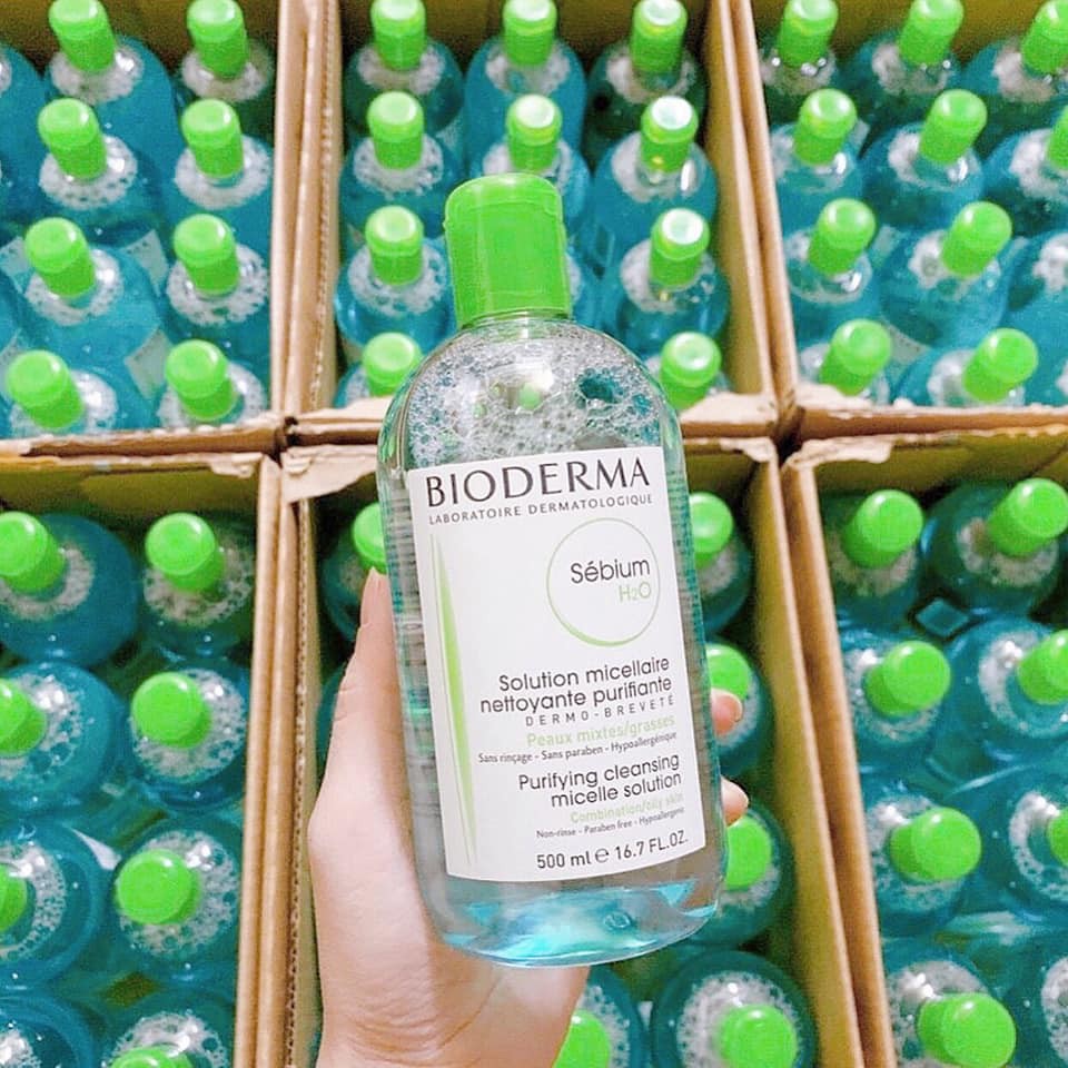 [100% AUTH] Nước Tẩy Trang Bioderma Créaline H2O Sensibio xanh, hồng cho da dầu, nhạy cảm