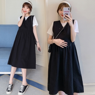 Bộ 2 món áo thun Cotton cổ chữ V thời trang cho mẹ bầu