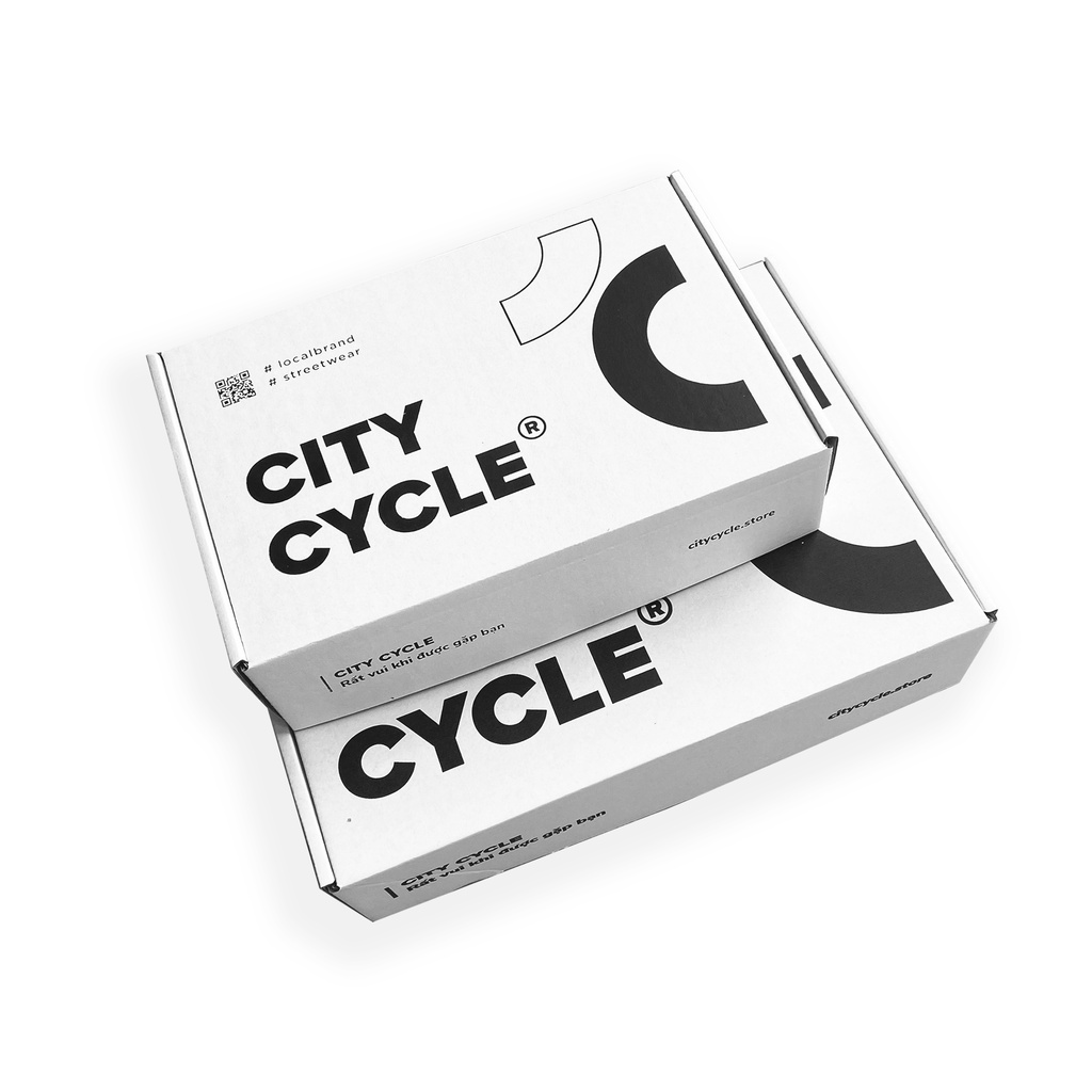 Hộp đựng quần áo Local Brand City Cycle Box carton tặng kèm gói quà tặng đồ Unisex Streetwear