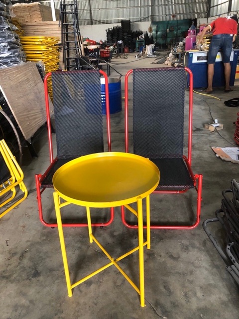 Combo 1 bàn trà chanh 2 ghế lò xo cao | BigBuy360 - bigbuy360.vn