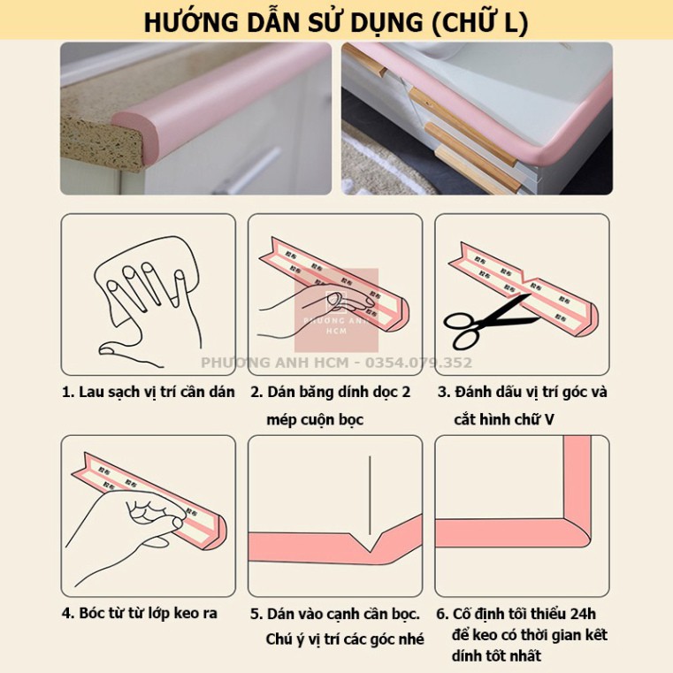 [G03] Cuộn Xốp Bọc Cạnh Bàn Hình Chữ L/ U/ W Dài 2M An Toàn Cho Bé - Dây Cao Su Nẹp Bịt Góc Bàn, Ghế, Tường, Tủ, Giường,