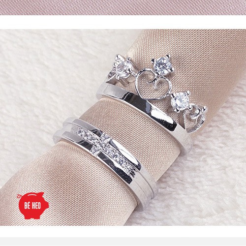 Tặng quà, tặng hộp - Nhẫn cặp công chúa hoàng tử BHN16 | BigBuy360 - bigbuy360.vn