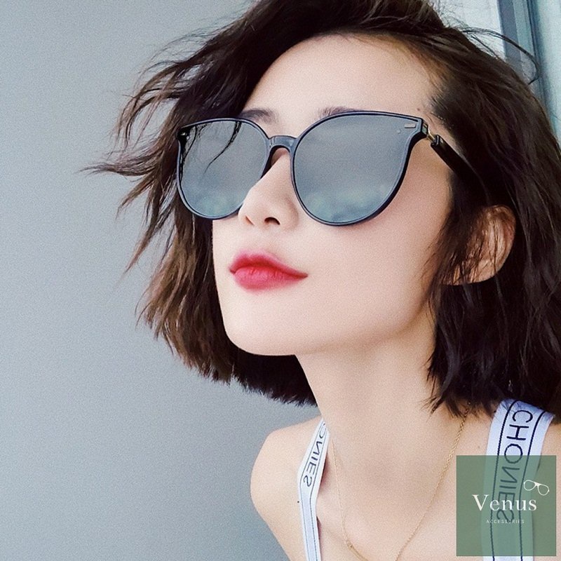 Kính mát thời trang nữ chống tia UV mắt vuông phong cách Ulzzang đẹp sang trọng HANASO 003