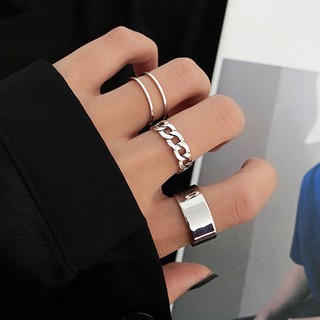 Set 3 nhẫn đeo ngón tay cá tính dành cho nữ