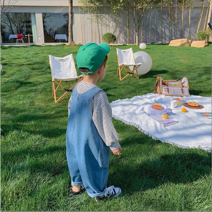 Yếm Jean đáy thụng khuy cài cho bé Y910