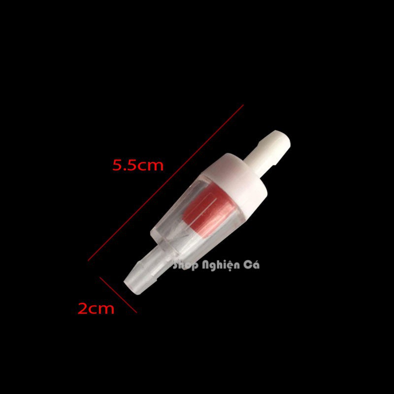 10 CÁI - Van oxy 1 chiều chống tràn ngược khi ngắt điện - nhựa trong đỏ