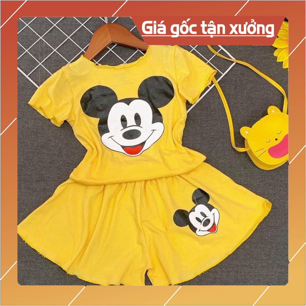 ( giá sỉ ) (GIÁ 1 BỘ SIÊU RẺ TẬN XƯỞNG)BỘ ĐỒ CHO BÉ GÁI DẠNG QUẦN VÁY XOÈ SIÊU HÓT in hình dễ thương cho bé gái từ 8kg đ