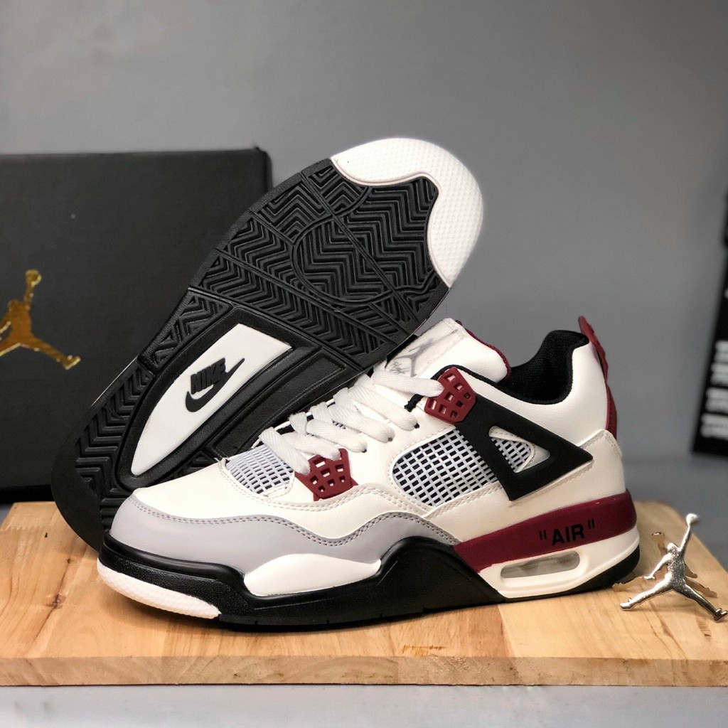 [Fullbox] Giày Jordan 4 màu Trắng đỏ nam nữ