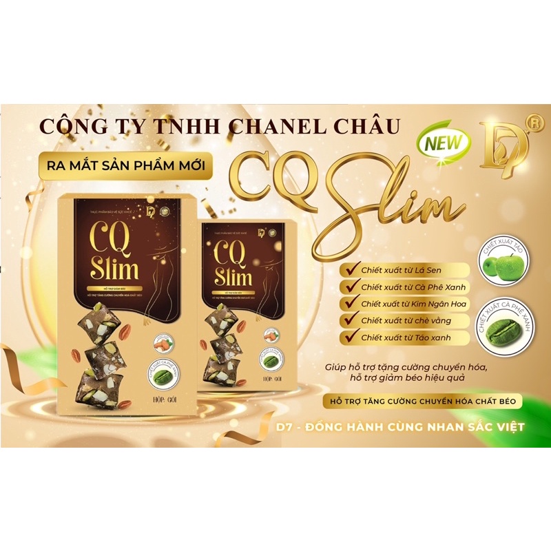 Bánh CQ Slim vị ca cao hộp 5 bánh hàng chính hãng