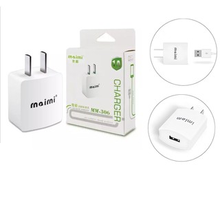 Củ sạc tiêu chuẩn Maimi MM306 Đầu ra 5V - 1A Tích hợp sạc nhiều thiết bị khác nhau như Iphone, Xiaomi, Samsung, Oppo...