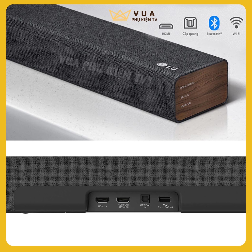 Loa soundbar LG SP2 công suất 100W âm thanh vòm màu đen chính hãng -loa thanh LG -Vua Phụ Kiện TV
