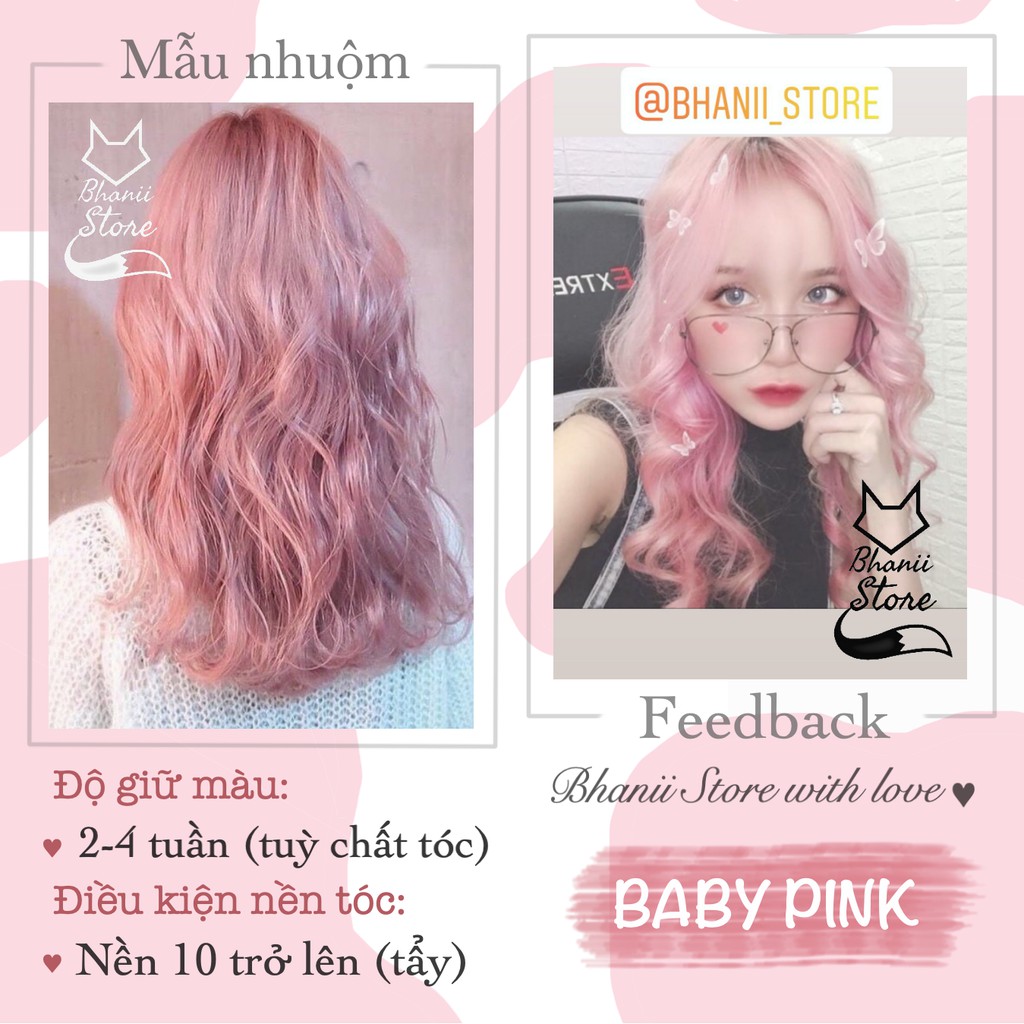 Thuốc nhuộm tóc Tone Màu Hồng bhanii store