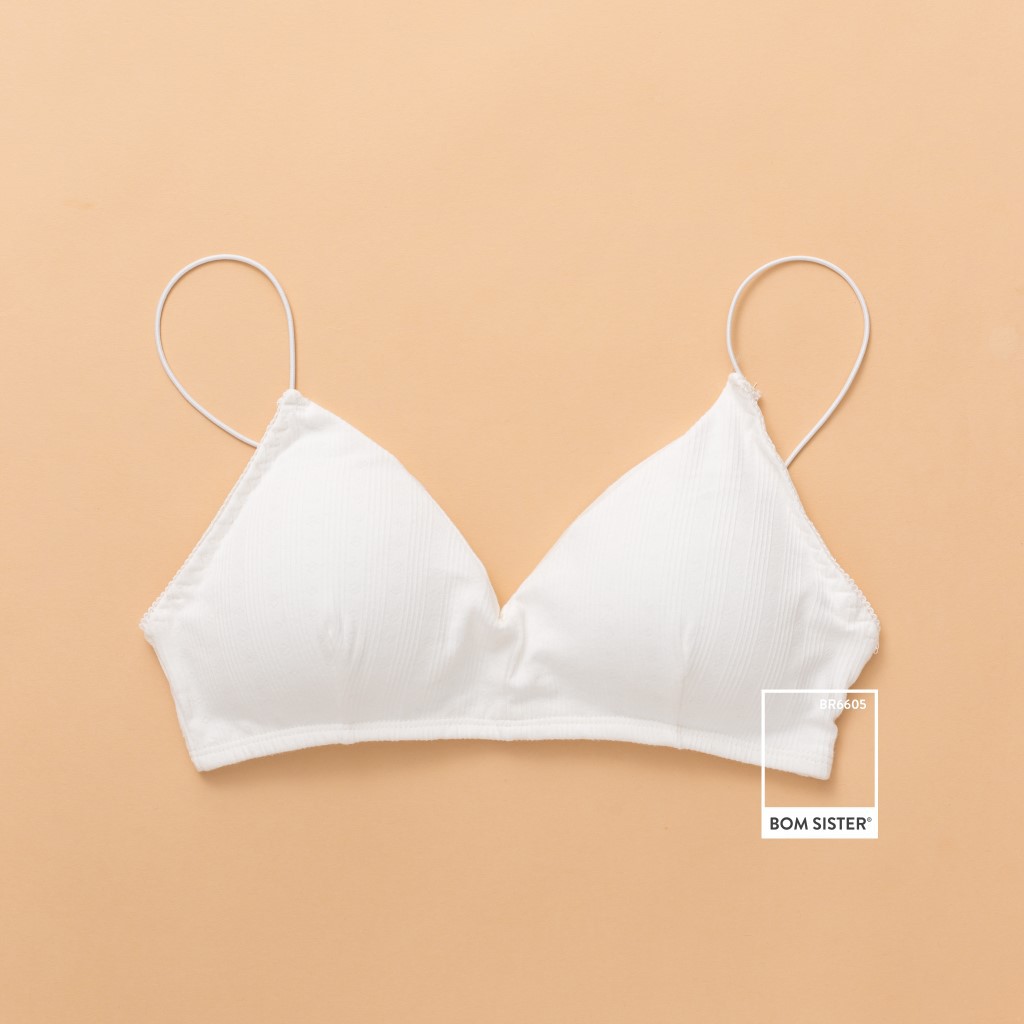 Áo Lót Nữ Mút Mỏng Dây Mảnh Không Gọng Có Kèm Mút Rời Nâng Ngực Tự Nhiên BOM SISTER BR6605 | BigBuy360 - bigbuy360.vn