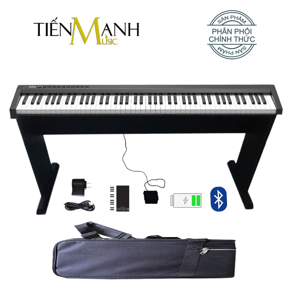 Bộ Đàn Piano Điện Konix PH88C - Kèm Chân Gỗ, Giá để bản nhạc - 88 Phím nặng Cảm ứng lực Có Loa - Chính Hãng