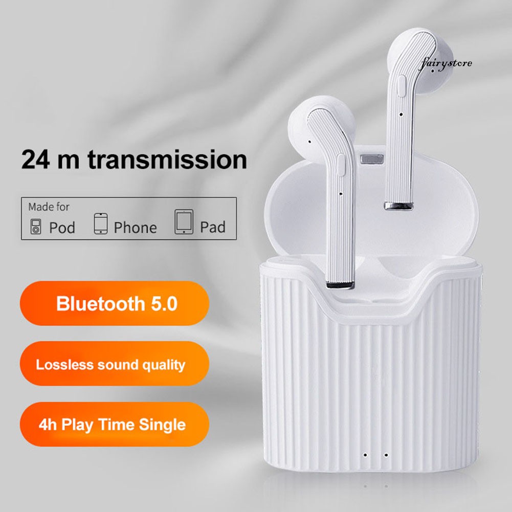 Tai Nghe Bluetooth 5.0 Không Dây Fs + H19t Tws Bass Stereo Cho Ios Android