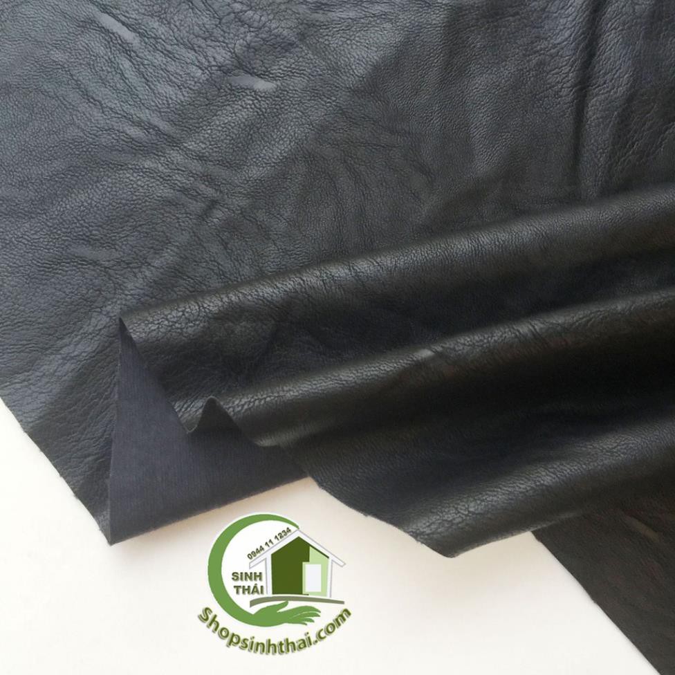Vải da may quần áo - vải giả da màu đen  - Cắt liền thành 1 tấm tùy số lần đặt