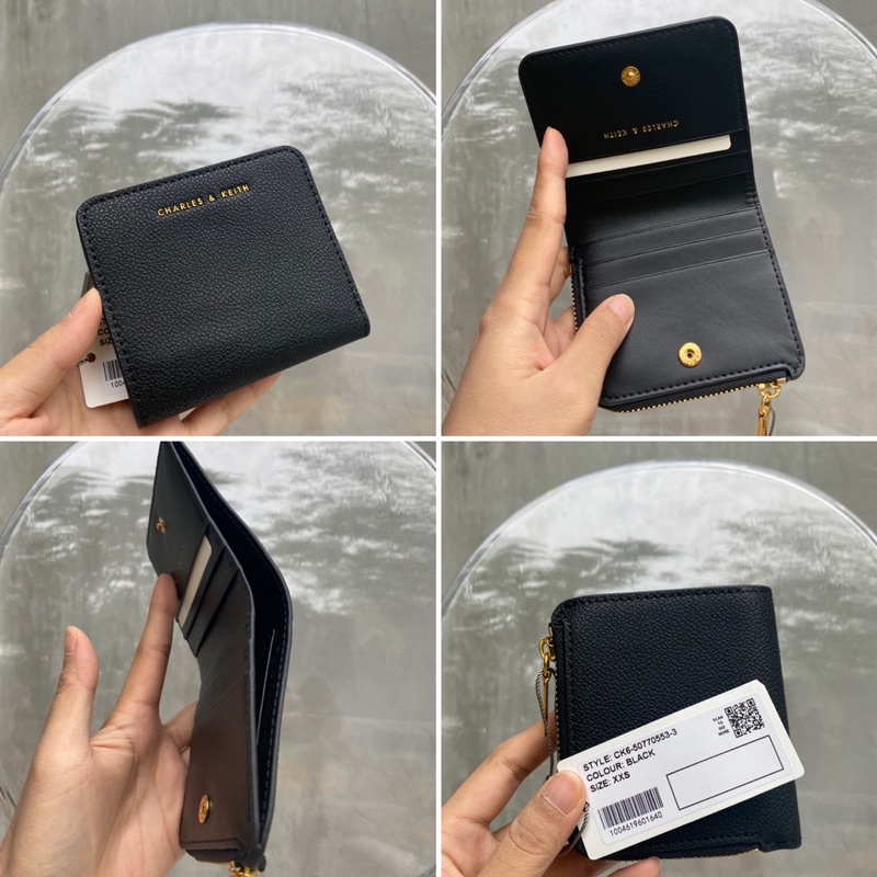 [Auth-Sing] Ví nữ mini cầm tay Charl-es  C.N.K snap button wallet(50770498-1)