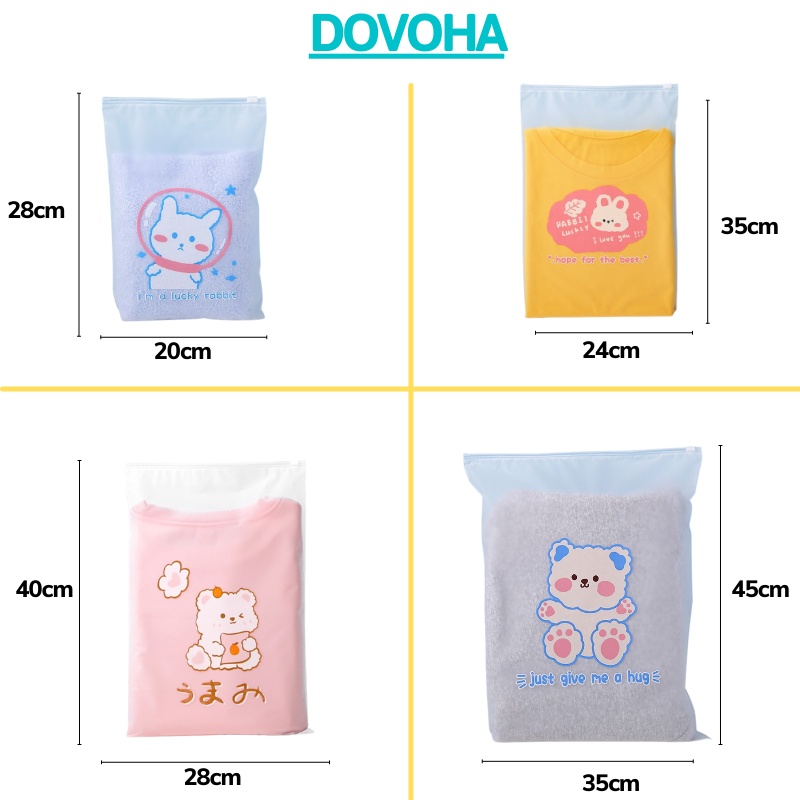 Túi dây rút in hình gấu cute chống nước túi zip đựng mỹ phẩm đồ cá nhân quần áo giầy dép ChiChi TCN11