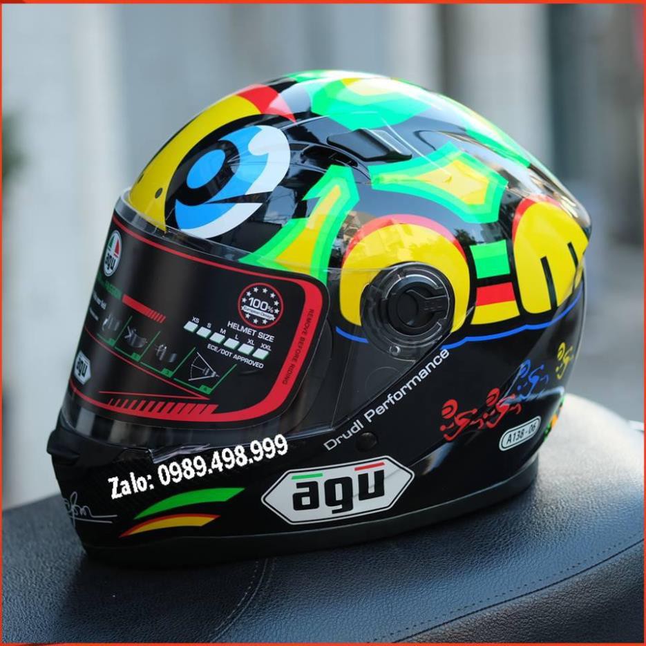 [FREE SHIP] Nón Agu Fullface Tem Rùa