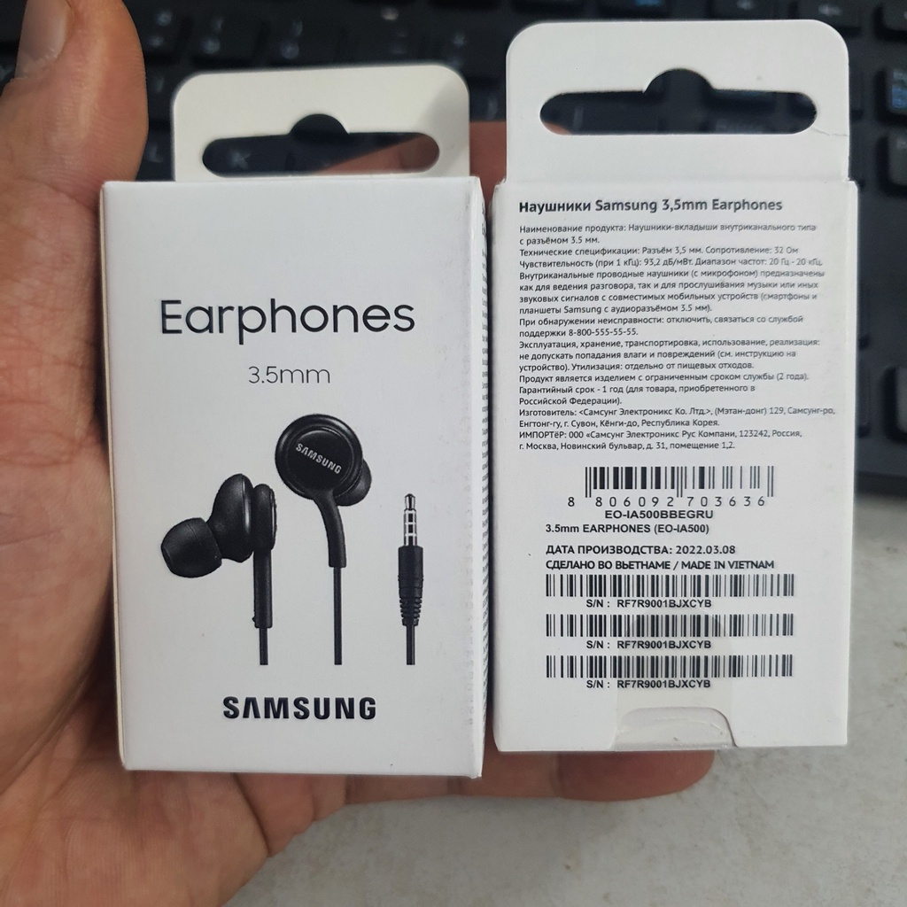 Tai Nghe Samsung EO-IA500 Chính Hãng, Có Dây Jack 3.5mm, Bảo Hành 12 Tháng