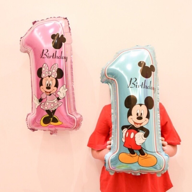 DISNEY 1 Bong Bóng Hình Mickey Và Minnie Trang Trí Tiệc Sinh Nhật