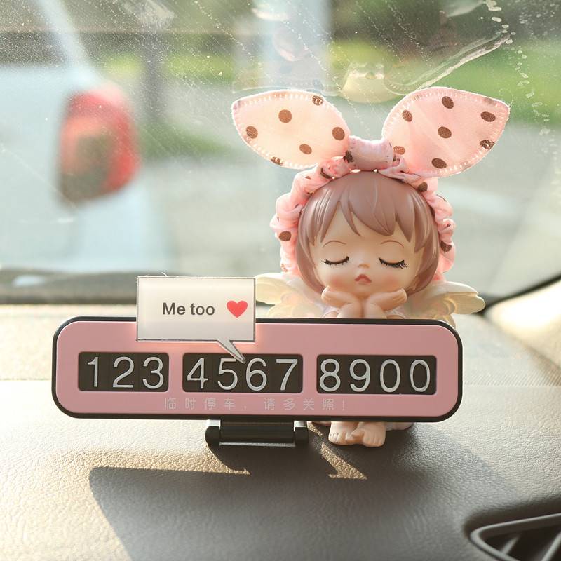 Bảng Số Điện Thoại Đăt Taplo Ô Tô Hình Thiên Thần Annie Dễ Thương