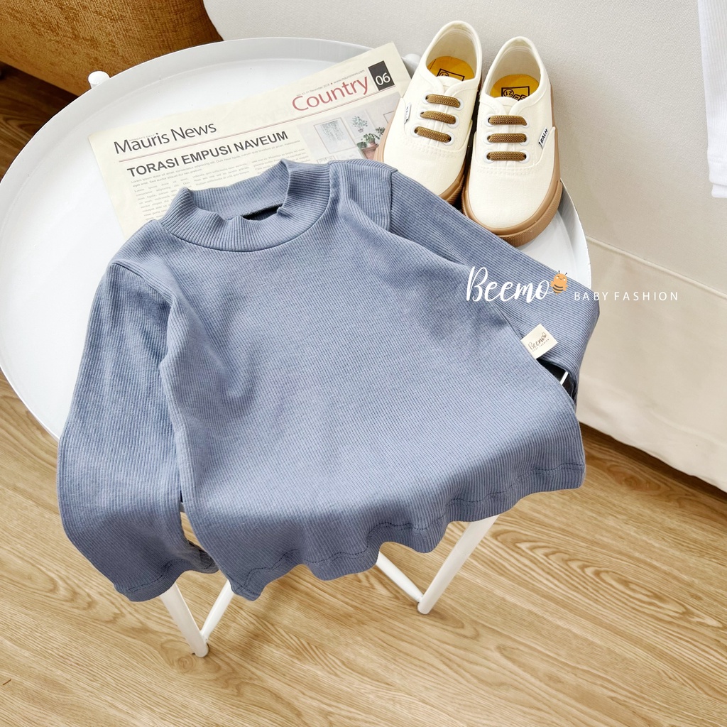 Áo thun cổ lọ 3 màu cho bé trai tư 9-24kg, hàng chính hãng Beemo