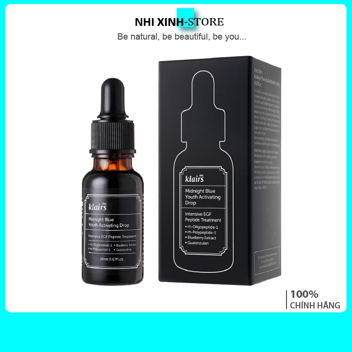Tinh chất dưỡng phục hồi da ban đêm Klairs Midnight Blue Youth Activating Drop 20ml