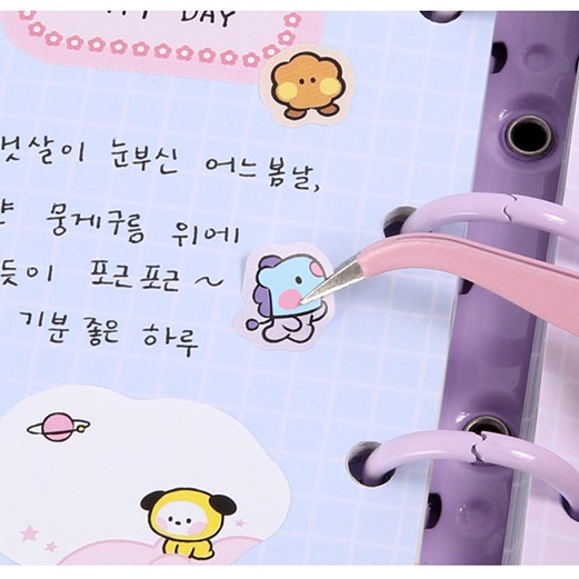 Miếng Dán Trang Trí Sổ Tay Hình  Dễ Thương DIY BTS BT21