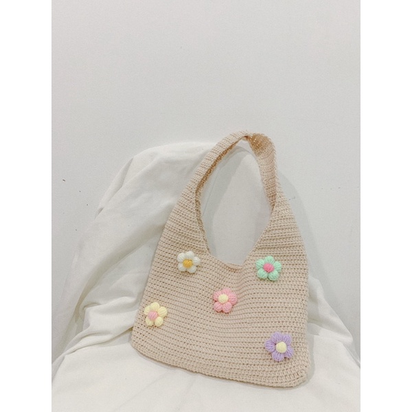 CROCHET TOTEBAG. TÚI LEN MÓC BASIC