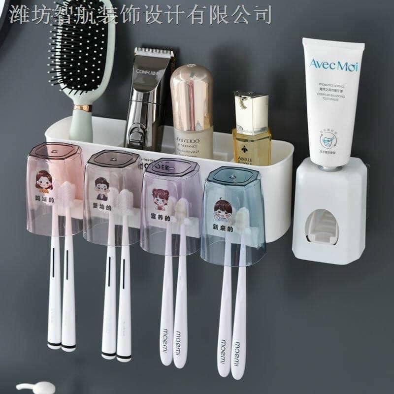 Nhả kem đánh răng, tặng kèm 4 cốc màu đa năng, tiện dụng