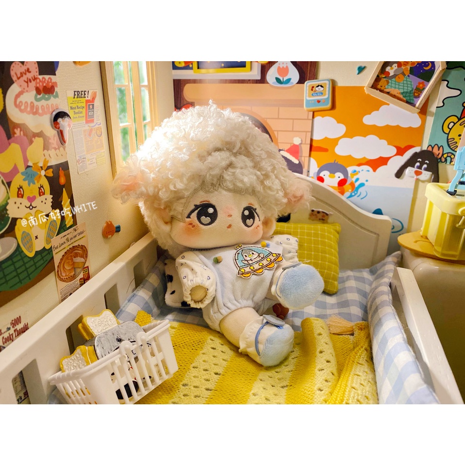Bộ đồ liên thân ngộ nghĩnh cho bé doll có kèm giày 20cm
