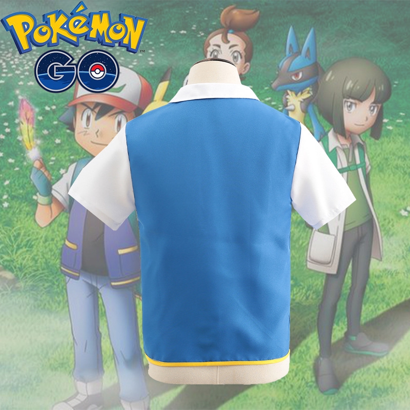 Set trang phục hóa trang Pokemon Go Ash Ketchum gồm áo khoác + găng tay kèm mũ thời trang