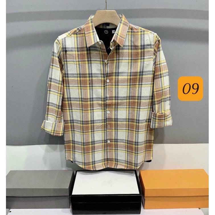 Áo sơ mi flannel kẻ sọc caro phong cách đường phố dành cho nam