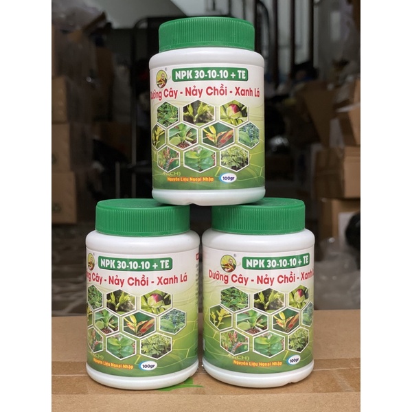 Combo 3 Nảy Chồi Xanh Lá Dùng cho Rau, Cây kiểng, Cây ăn trái hũ 100g Biomax Cuốc Vàng