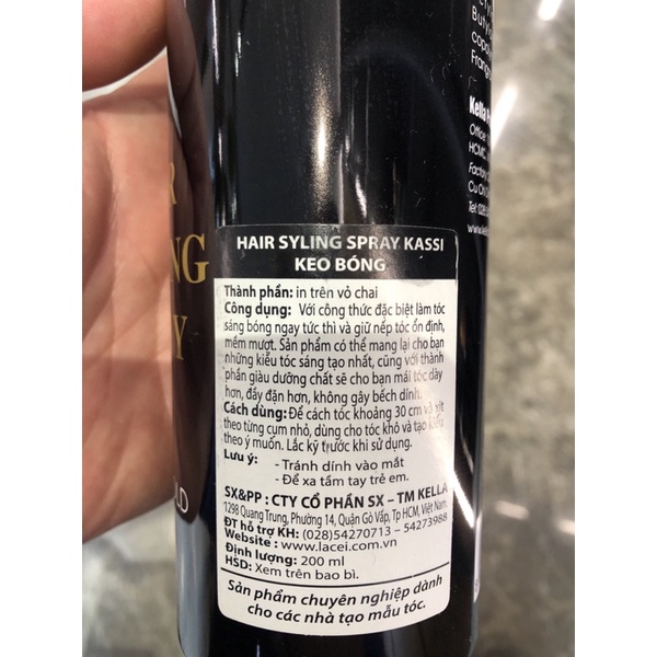 Keo Xịt Tóc Tạo Kiểu Kassi - Hàng Chính Hãng Công Ty