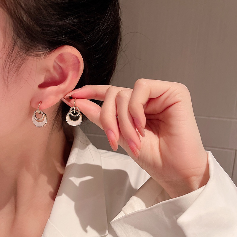 Khuyên Tai Hình Học Đính Đá Zircon Cao Cấp Phong Cách Hàn Quốc Thời Trang Sang Trọng 2022 Dành Cho Bạn Nữ