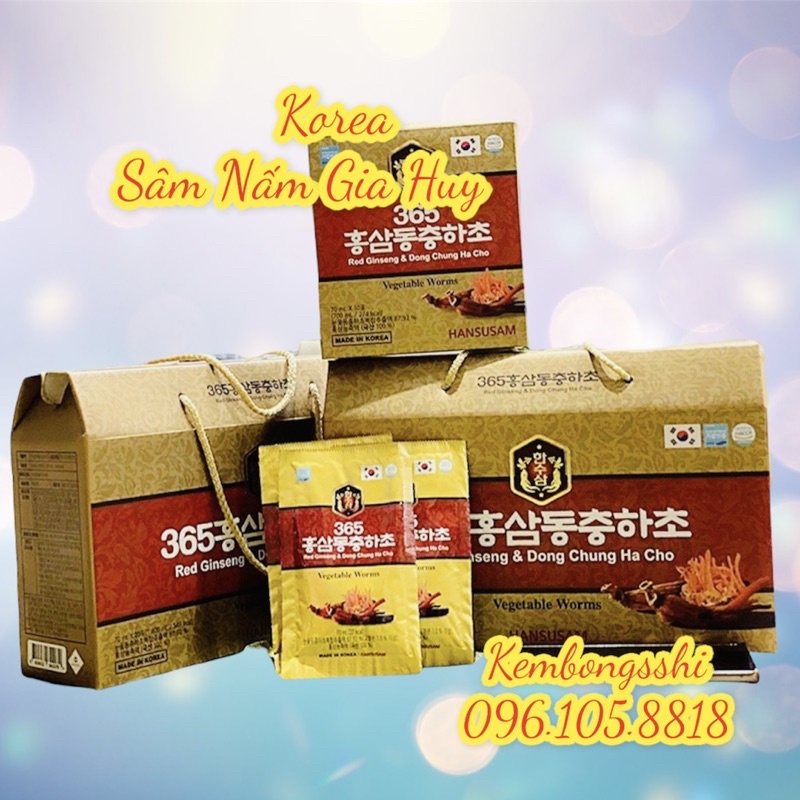 Nước Hồng Sâm Đông Trùng Hạ Thảo 365 HANSUSAM Hàn Quốc