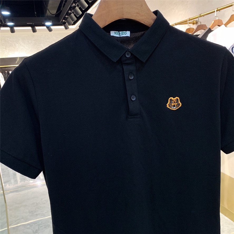 Áo Thun polo Nam Ngắn Tay Thêu Hình Đầu Hổ Thời Trang Mùa Xuân 2022 4XL