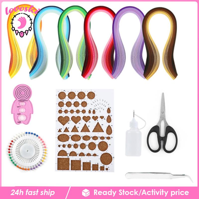 Bộ 14 Dải Giấy Cuốn Tạo Hình Thủ Công 8 Dải 600 Màu Sắc