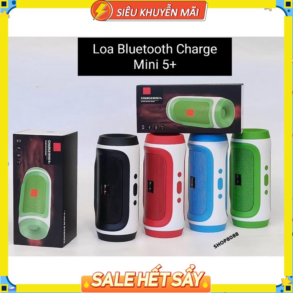 Loa bluetooth không dây Charge mini 5+ hàng cao cấp nghe nhạc cực hay hỗ trợ thẻ nhớ usb bảo hành lỗi 1 đổi 1