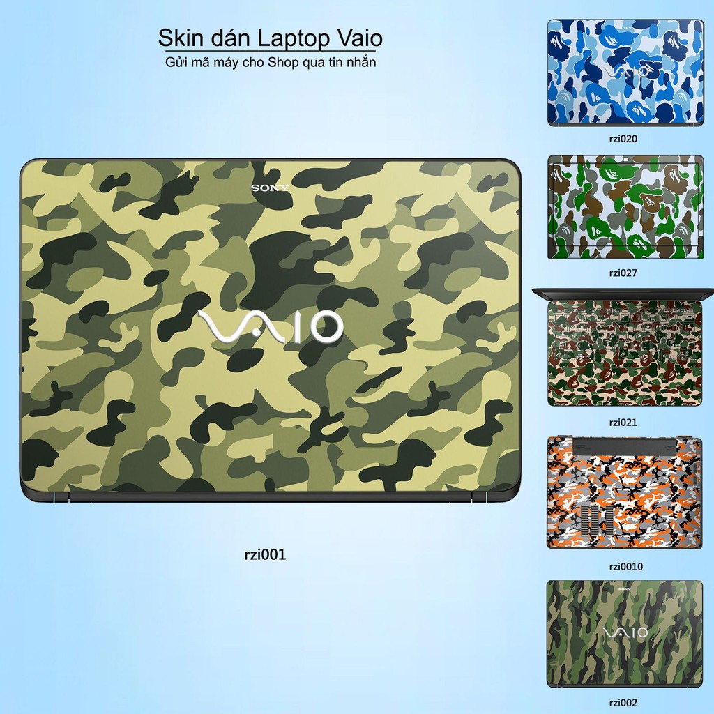 Skin dán Laptop Sony Vaio in hình rằn ri (inbox mã máy cho Shop)