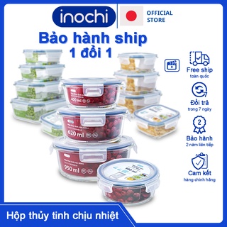 Hộp thuỷ tinh đựng thực phẩm nikko inochi đựng đồ ăn thức ăn bảo quản thực phẩm